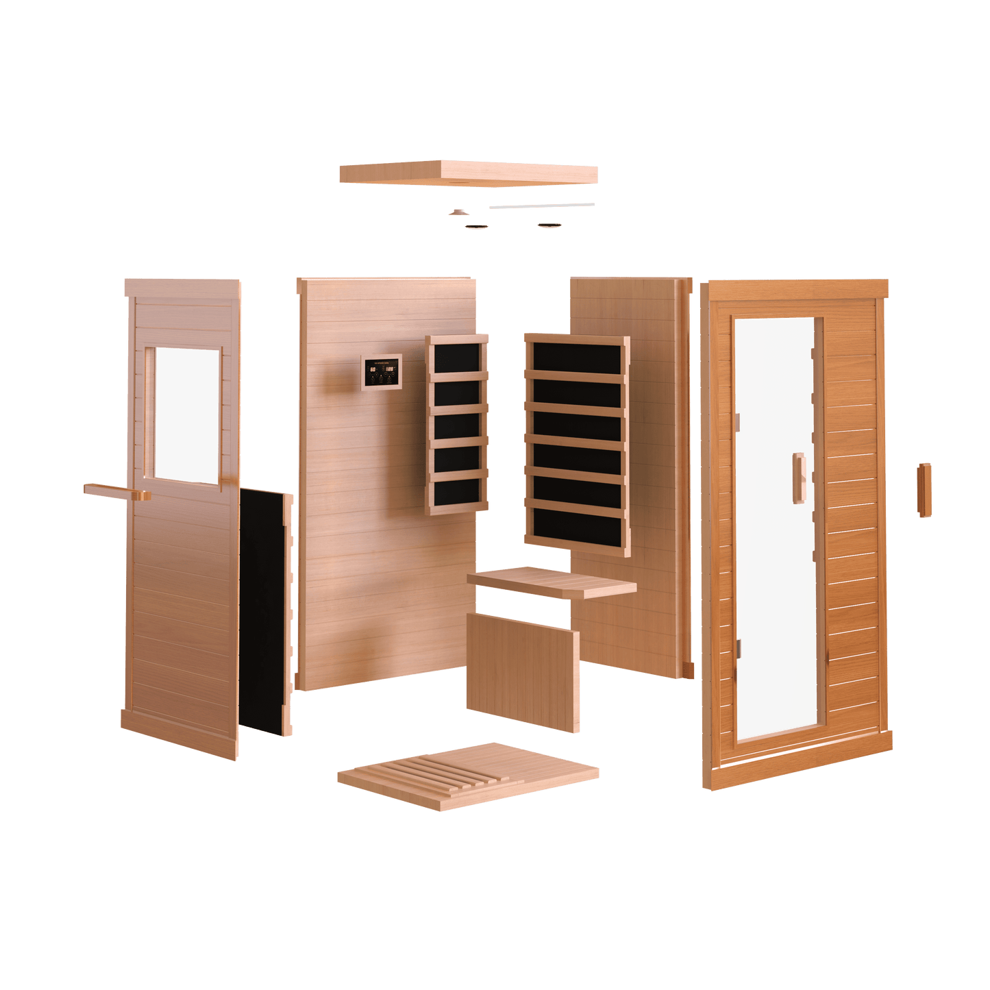 900W Infrared Sauna for Home Use with 360° Full-Body Heating, Dual Bluetooth Speakers & Mood Lights - Detox Therapy for Fitness Enthusiasts, Skin Care & Stress Relief in Bathroom