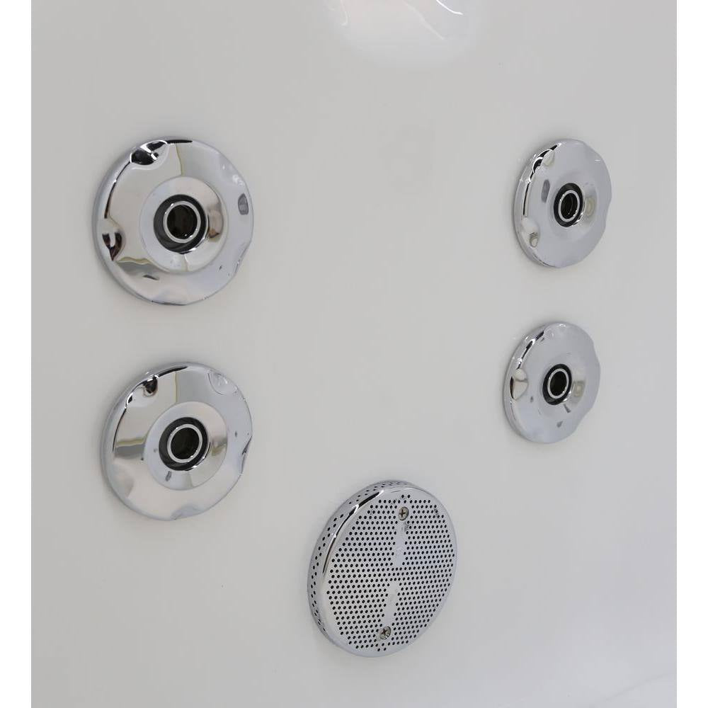 Nova Heated Wheelchair Accessible 4.5 Ft. Walk-In Whirlpool Bathtub in White with Chrome Trim