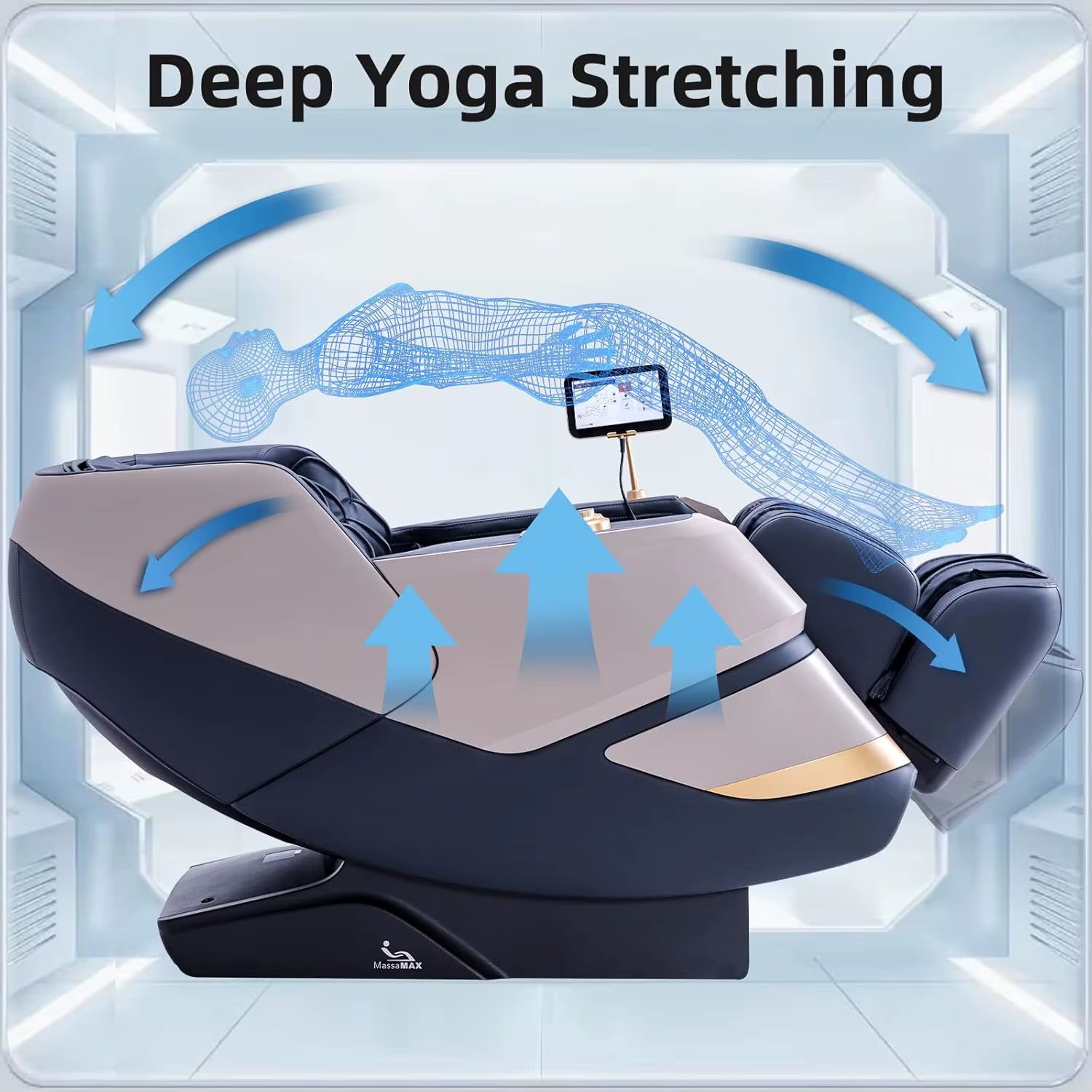 MT339 4D Massage Chair, Full Body Shiatsu Recliner with Auto Extendable Footrest, Zero Gravity, SL Track, Deep Yoga Stretch