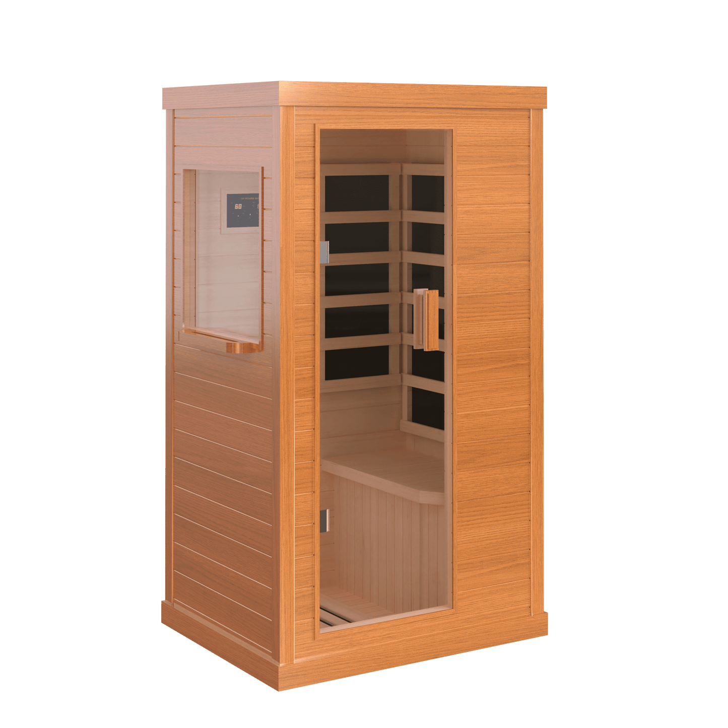 900W Infrared Sauna for Home Use with 360° Full-Body Heating, Dual Bluetooth Speakers & Mood Lights - Detox Therapy for Fitness Enthusiasts, Skin Care & Stress Relief in Bathroom
