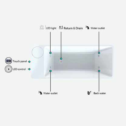 Gurgle Sports Recovery Therapy Ice Bath Tub Wifi APP Control Acrylic Cold Plunge All in Bathing Athlete Spa Bathtub