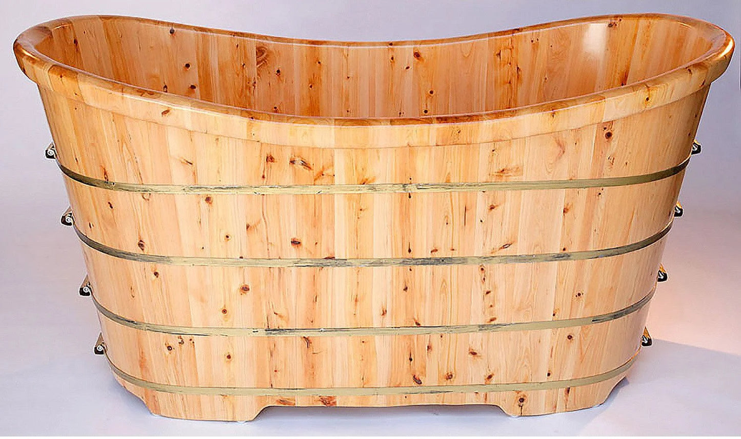 AB1105 63" Free Standing Cedar Wooden Bathtub