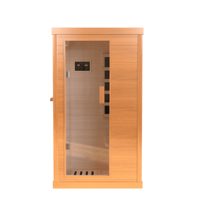 900W Infrared Sauna for Home Use with 360° Full-Body Heating, Dual Bluetooth Speakers & Mood Lights - Detox Therapy for Fitness Enthusiasts, Skin Care & Stress Relief in Bathroom
